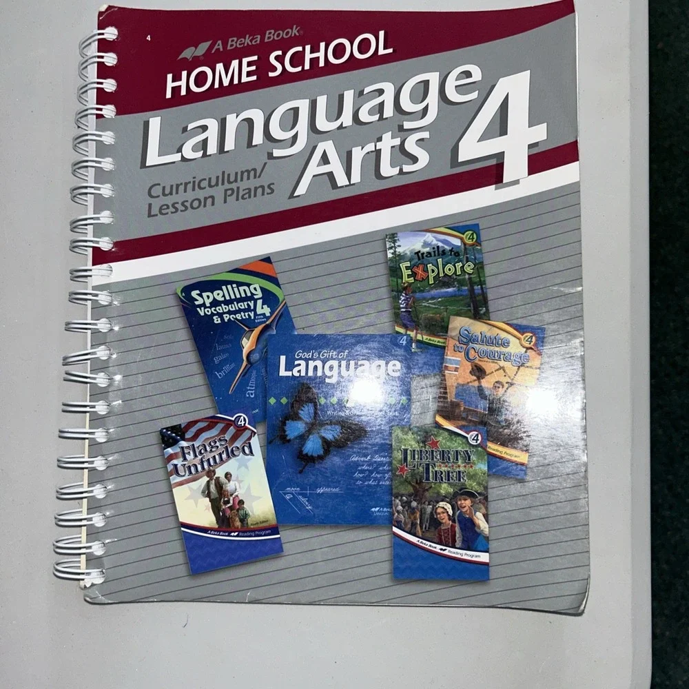 Abeka Homeschool Language Arts 4 Curriculum Lesson Plans Spiral Book